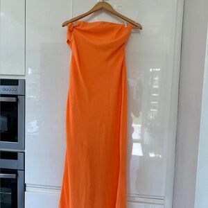 ASOS One Shoulder Orange Dress